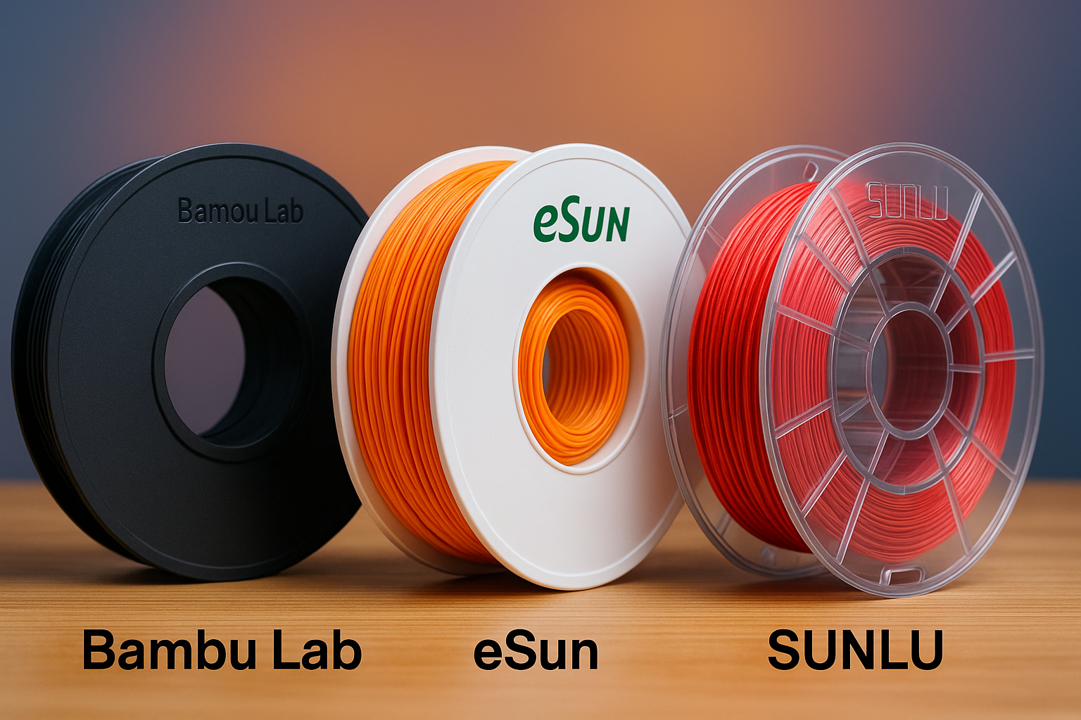 Popüler Filament Markaları Karşılaştırması: Bambu Lab, eSun, Sunlu ve Daha Fazlası