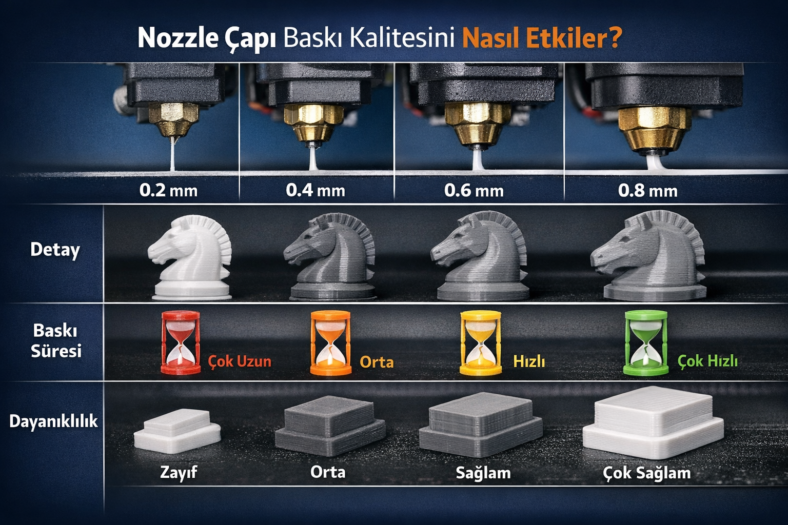 Nozzle Çapı Baskı Kalitesini Nasıl Etkiler?