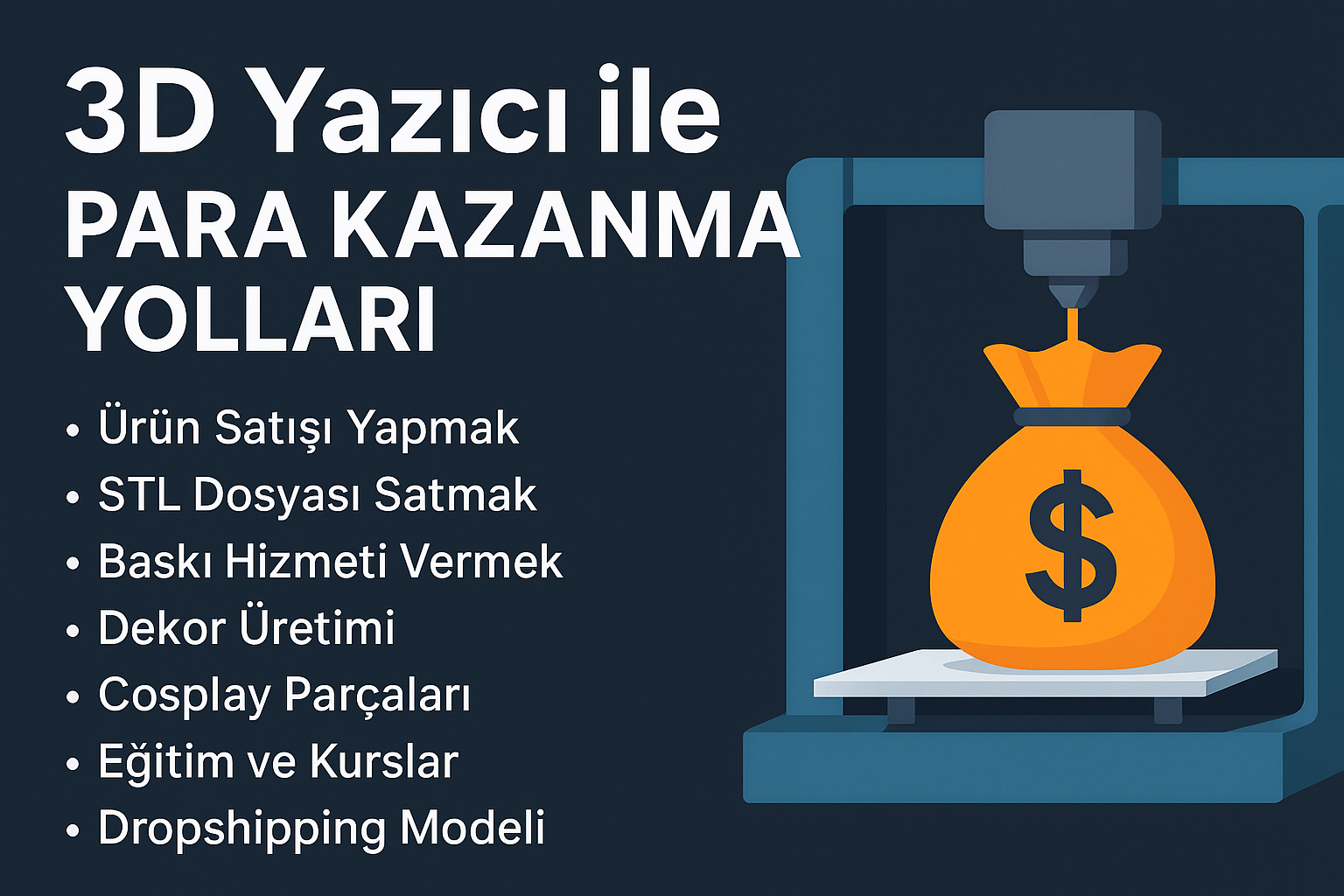 3D Yazıcı ile Para Kazanma Yolları