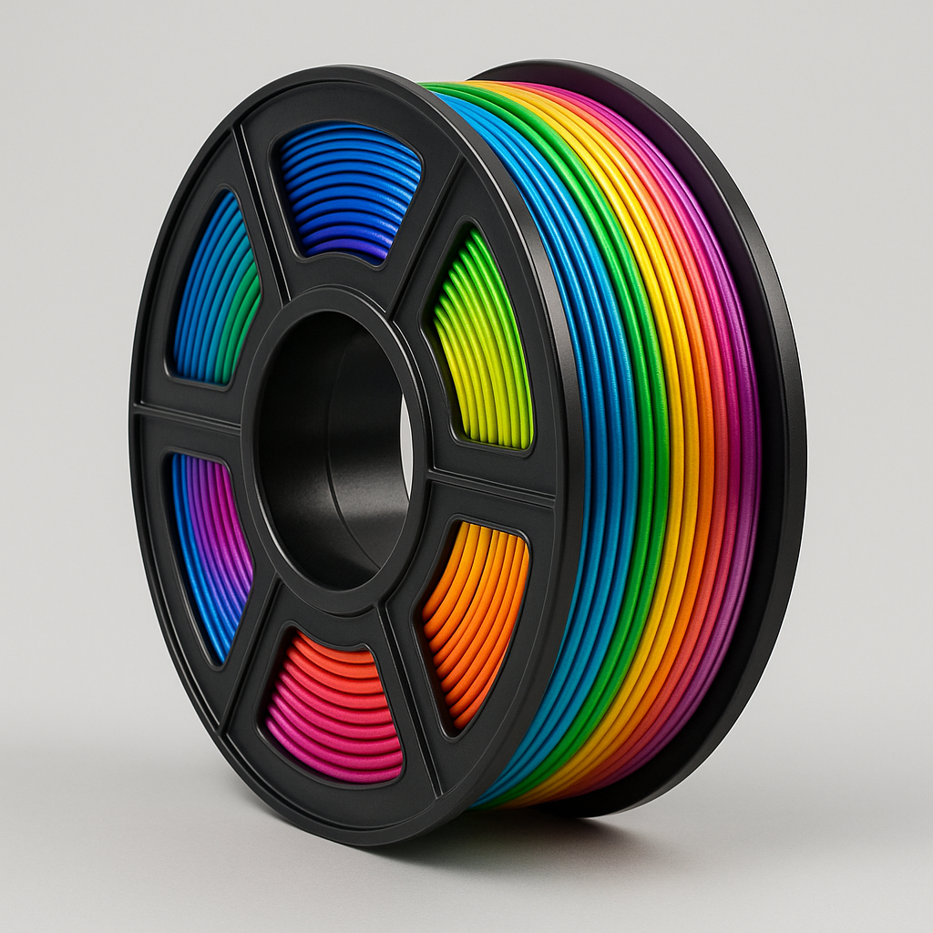 Rainbow Filament Nedir? Çok Renkli PLA’nın Yapısı, Üretimi ve Kullanım Rehberi
